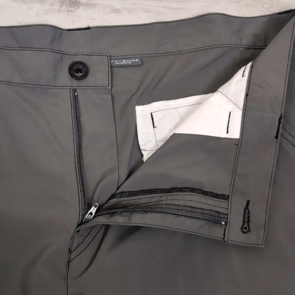 Columbia Mens Cargo Shorts Size 40 Grey Omni Shade UV Sun Protection Active